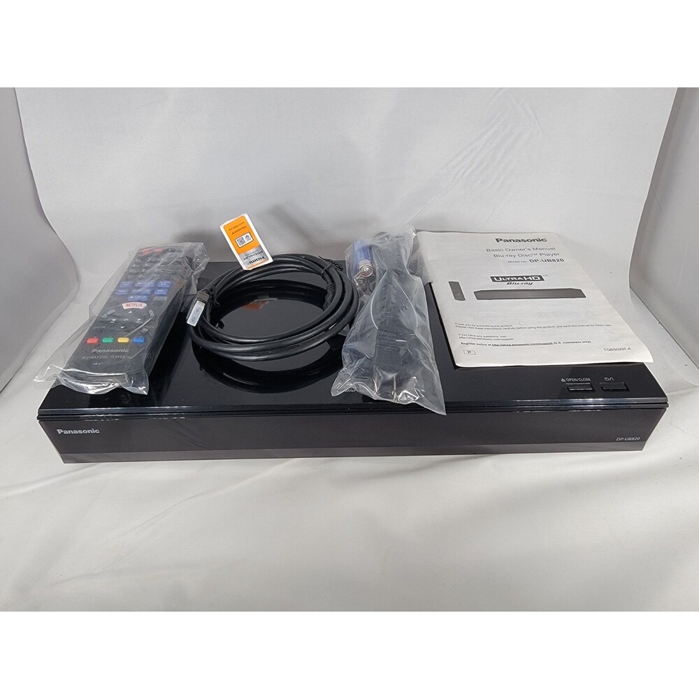Panasonic DP-UB820P 4K Ultra HD Blu-ray Player HDR Dolby Vision w/ Remote Manual